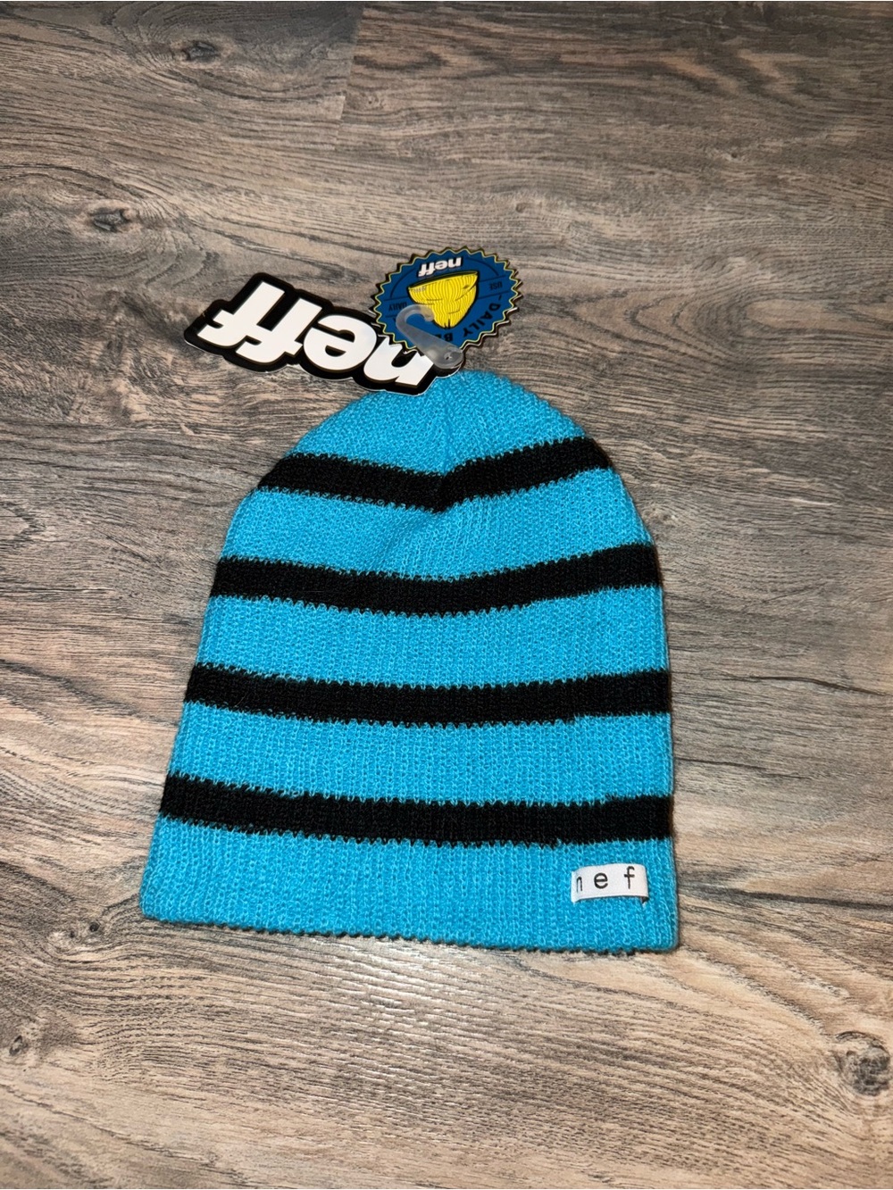 Neff Beanie Blue Black Stripes